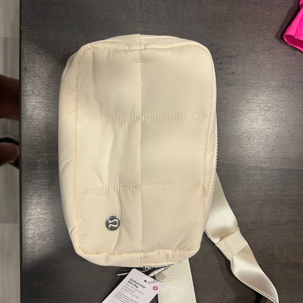 Cream Lululemon belt bag